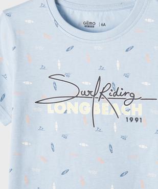 Pyjashort bicolore motif surf garçon vue2 - GEMO 4G GARCON - GEMO