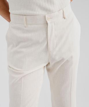 Pantalon de costume en viscose et lin homme vue2 - GEMO 4G HOMME - GEMO