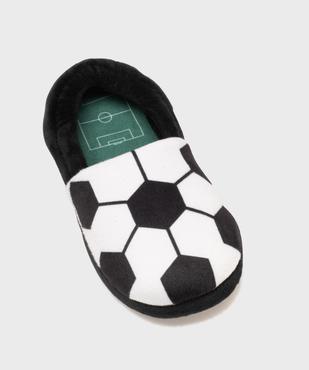 Chaussons en velours motif ballon de football garçon vue5 - GEMO - GEMO