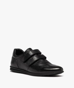 Derbies homme dessus en cuir uni à double scratch vue3 - GEMO (CONFORT) - GEMO
