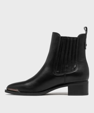 Boots santiags à tige montante élastiquée femme vue3 - FOLLOW ME - GEMO