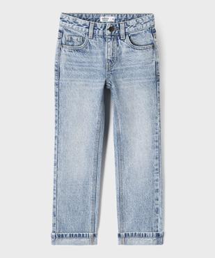 Jean regular en coton délavé garçon vue3 - GEMO 4G GARCON - GEMO