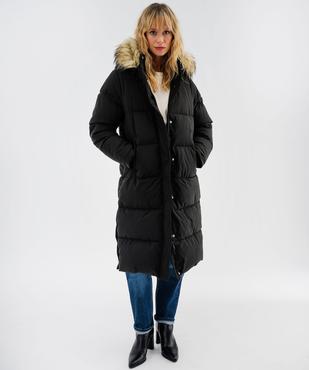 Doudoune longue avec capuche amovible femme vue1 - GEMO 4G FEMME - GEMO