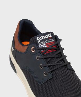 Baskets basses en toile texturé homme - Schott vue6 - SCHOTT - GEMO