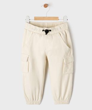 Pantalon de jogging cargo en maille coloris unique bébé garçon vue1 - GEMO(BEBE DEBT) - GEMO