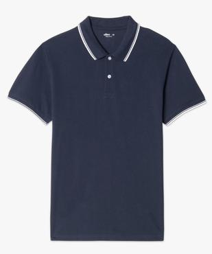 Polo homme à manches courtes 100% coton bio vue4 - GEMO (HOMME) - GEMO