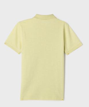 Polo à manches courtes en coton flammé garçon vue3 - GEMO (ENFANT) - GEMO