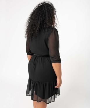 Robe femme grande taille en voile à manches courtes vue3 - GEMO (G TAILLE) - GEMO