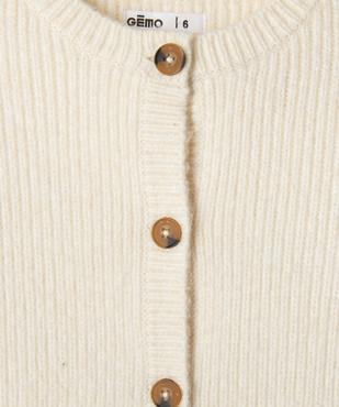 Gilet en grosse maille à col rond fille vue2 - GEMO (ENFANT) - GEMO