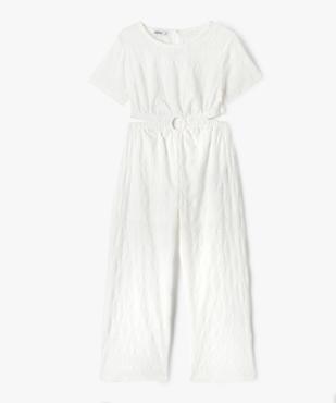 Combinaison pantalon avec ouvertures à la taille fille vue1 - GEMO (ENFANT) - GEMO
