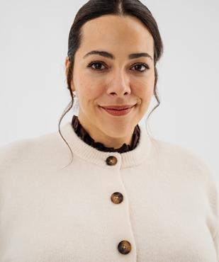 Gilet avec col chemise froncé femme grande taille vue3 - GEMO (G TAILLE) - GEMO