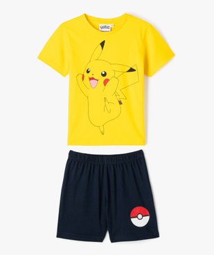 Pyjashort bicolore avec motif Pikachu - Pokemon vue1 - POKEMON - GEMO