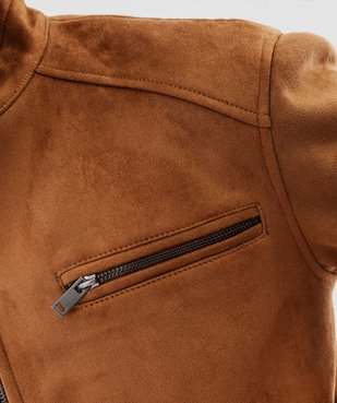 Blouson zippé en suédine homme vue4 - GEMO (HOMME) - GEMO