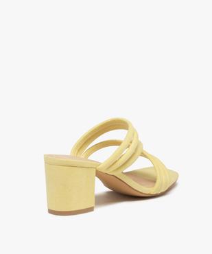 Mules femme unies à talon carré et brides rondes  vue4 - GEMO(URBAIN) - GEMO