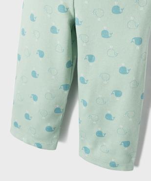Pyjama 2 pièces motif baleines bébé vue3 - GEMO 4G BEBE - GEMO