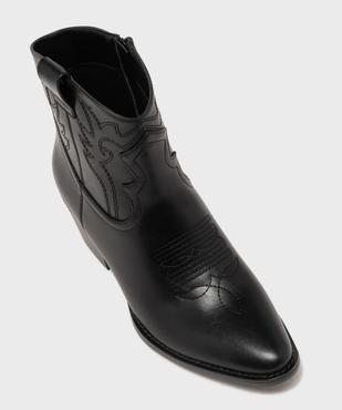 Boots santiags avec dessus brodé femme - Follow Me vue5 - FOLLOW ME - GEMO
