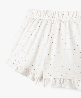 Pyjashort 2 pièces en coton avec motif lapin bébé fille vue2 - GEMO 4G BEBE - GEMO