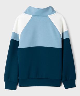 Sweat garçon color block à col montant zippé garçon vue5 - GEMO (ENFANT) - GEMO