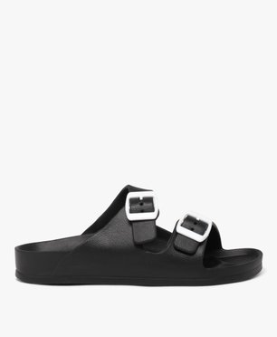 Mules de piscine femme unies à brides ajustables avec boucle contrastante vue1 - GEMO (PLAGE) - GEMO