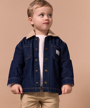Veste en jean à boutons-pression et col fantaisie amovible bébé garçon - LuluCastagnette vue5 - LULUCASTAGNETTE - GEMO
