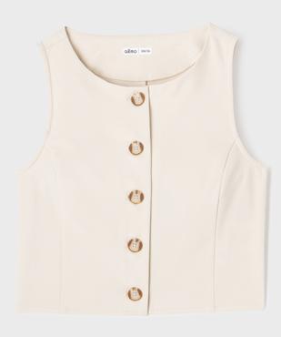 Gilet de costume sans manches fille vue2 - GEMO (JUNIOR) - GEMO