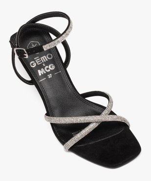 Sandales femme unies avec brides à strass et à bout carré - Gemo x MCG vue5 - GEMO(URBAIN) - GEMO