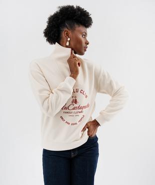 Sweat col montant zippé femme - LuluCastagnette vue1 - LULU CASTAGNETTE G4G D - GEMO