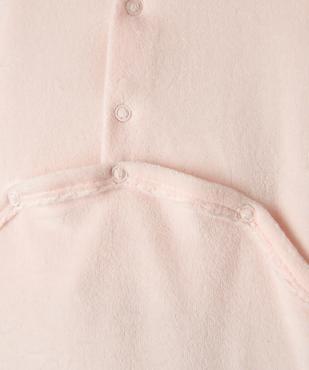Pyjama dors-bien en velours à motif oursons bébé fille vue3 - GEMO 4G BEBE - GEMO