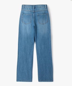 Jean Straight délavé avec taille ajustable fille vue4 - GEMO (JUNIOR) - GEMO