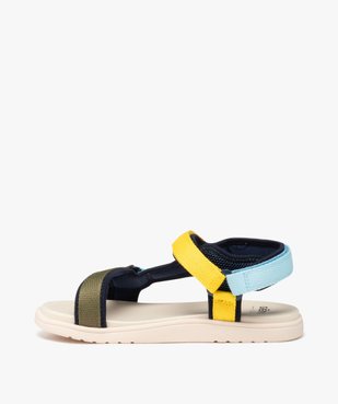 Sandales garçon en mesh avec brides colorées à scratch vue3 - GEMO (ENFANT) - GEMO