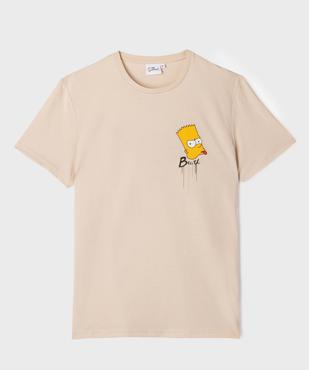 Tee-shirt manches courtes en coton imprimé homme - The Simpsons vue1 - SIMPSONS - GEMO
