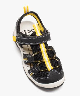 Sandales garçon bicolores en mesh à bout fermé et avec scratch vue5 - GEMO (ENFANT) - GEMO
