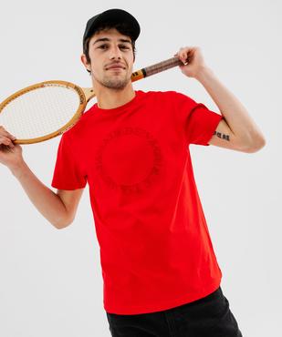 Tee-shirt manches courtes à broderie homme vue1 - GEMO (HOMME) - GEMO