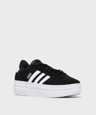 Baskets basses en cuir suédé à semelle plateforme VL Court Bold femme - Adidas vue2 - ADIDAS - GEMO