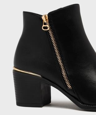 Boots à talon avec zip décoratif femme - Valentina Baldano vue6 - GEMO(URBAIN) - GEMO