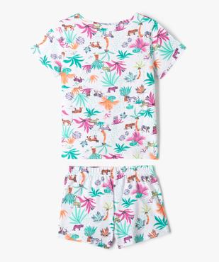 Pyjashort imprimé jungle fille vue4 - GEMO 4G FILLE - GEMO