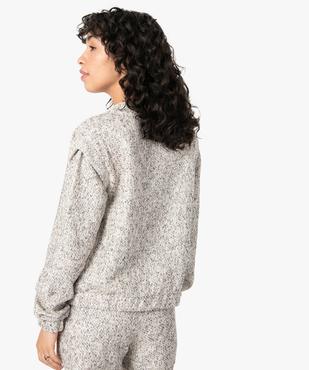 Veste femme en maille aspect tweed avec fil pailleté vue3 - GEMO(FEMME PAP) - GEMO
