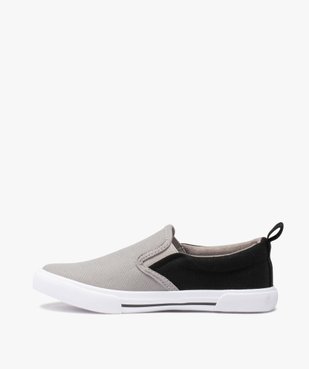 Slip-on garçon en toile bicolore avec col élastiqué vue3 - GEMO (ENFANT) - GEMO