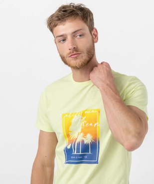 Tee-shirt homme avec motif plage californienne  vue2 - GEMO (HOMME) - GEMO
