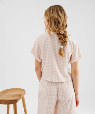 Haut de pyjama façon chemisier femme vue4 - GEMO 4G FEMME - GEMO