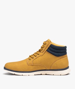 Baskets homme mid-cut avec col rembourré style denim vue3 - GEMO (CASUAL) - GEMO