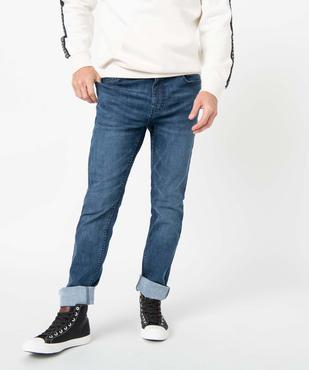 Jean homme coupe Straight légèrement délavé vue1 - GEMO 4G HOMME - GEMO