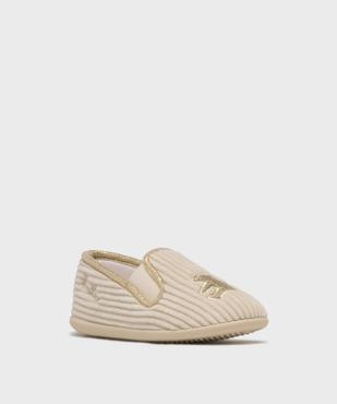 Chaussons couvrants en velours côtelé fille - LuluCastagnette vue2 - LULUCASTAGNETTE - GEMO