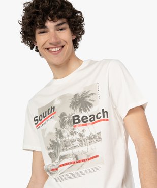 Tee-shirt homme à manches courtes motif plage vue2 - GEMO (HOMME) - GEMO
