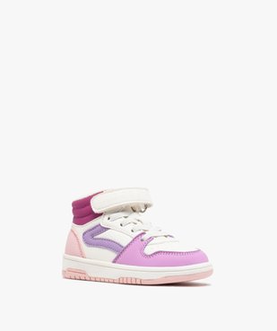 Baskets montantes à scratch et lacets élastiques bébé fille vue2 - CAMPS - GEMO