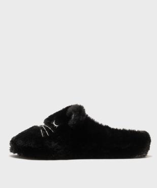 Chaussons fourrés forme mules à motif et détails en relief femme vue3 - GEMO(HOMWR FEM) - GEMO