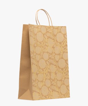 Sac cadeau motifs fleurs dorées vue1 - GEMO (ACCESS) - GEMO