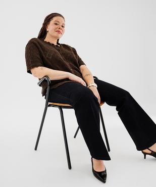 Gilet manches courtes en maille ajourée femme grande taille vue1 - GEMO 4G GT - GEMO