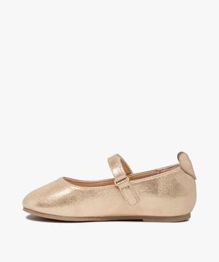 Ballerines fille métallisées à bride scratch vue3 - GEMO (ENFANT) - GEMO