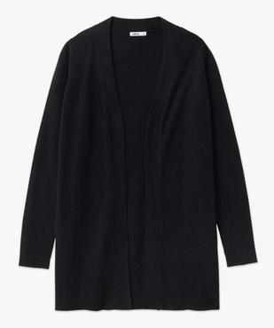 Gilet long en maille fine porté ouvert femme vue4 - GEMO(FEMME PAP) - GEMO